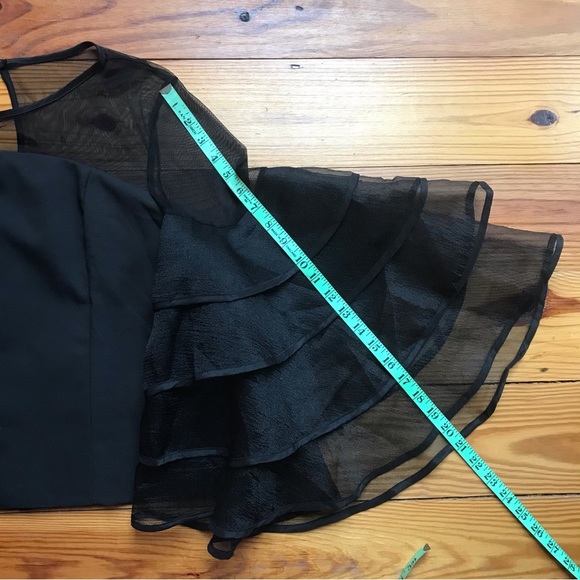 Infin8ti Black Flutter Sleeve Formal Top, NWT, L - Picture 8 of 14